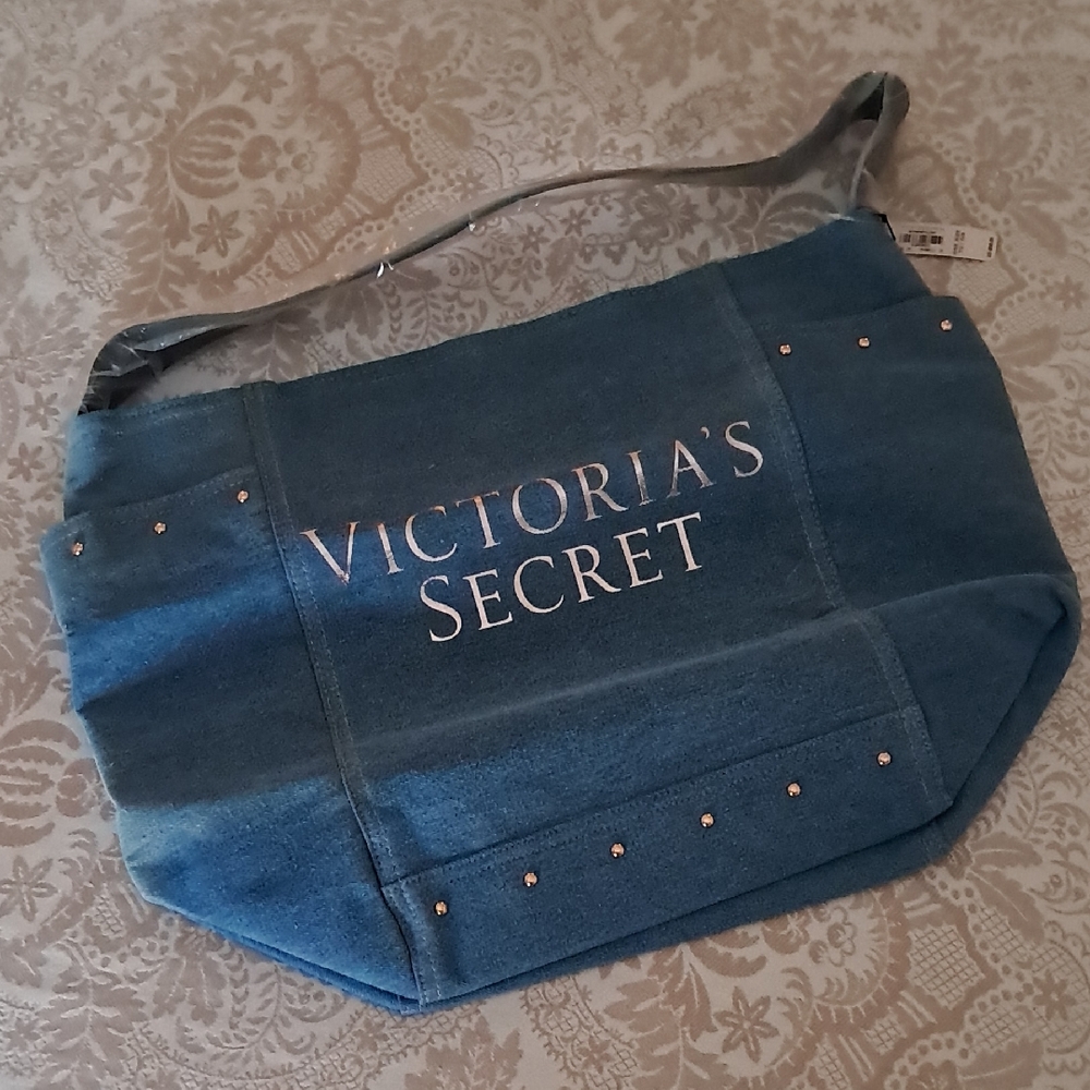 Victoria's Secret Denim Blue Tote